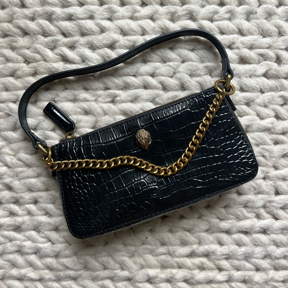 Kurt Geiger Women’s Small Shoreditch Croc Embossed Leather Shoulder Bag